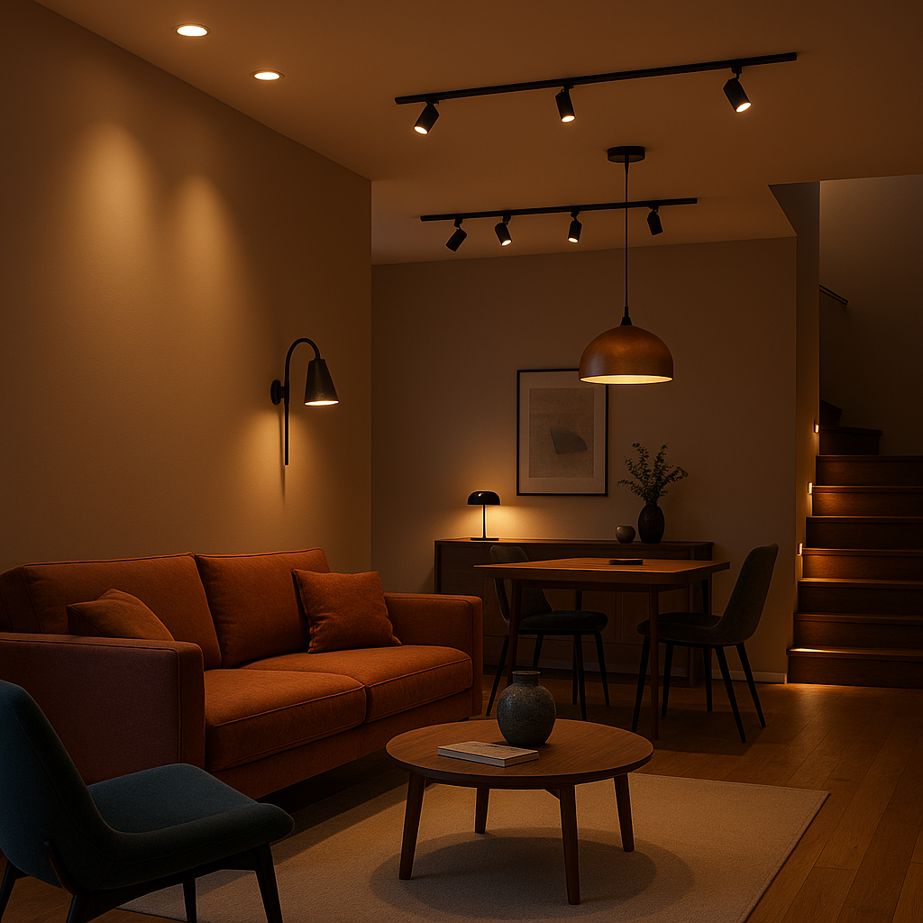 дизайнерское освещение дома в 2025 - 2026 году с использованием современных систем светотехники