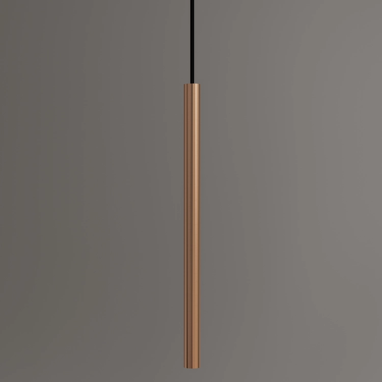 подвесной светильник трубочка из меди диаметром 30 мм и длиной 500 мм, артикул CO30500, бренд Almox