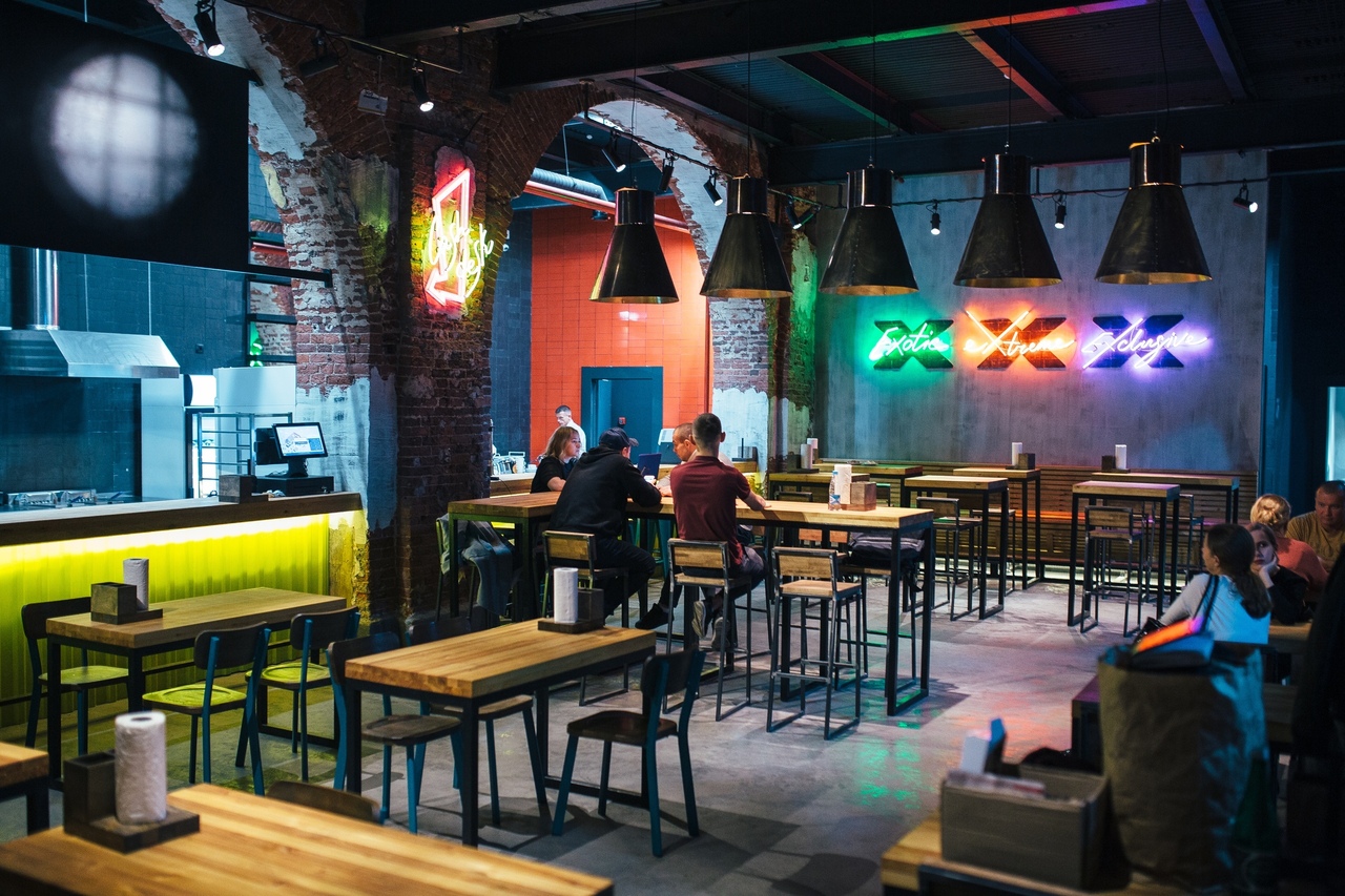 необычные большие люстры из меди для бара в стиле лофт