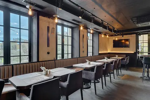 освещение ресторана в стиле лофт