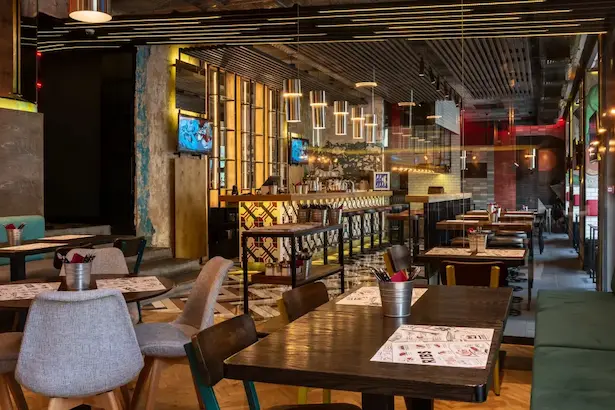 светильники из нержавейки на заказ для ресторана Frank в СПб